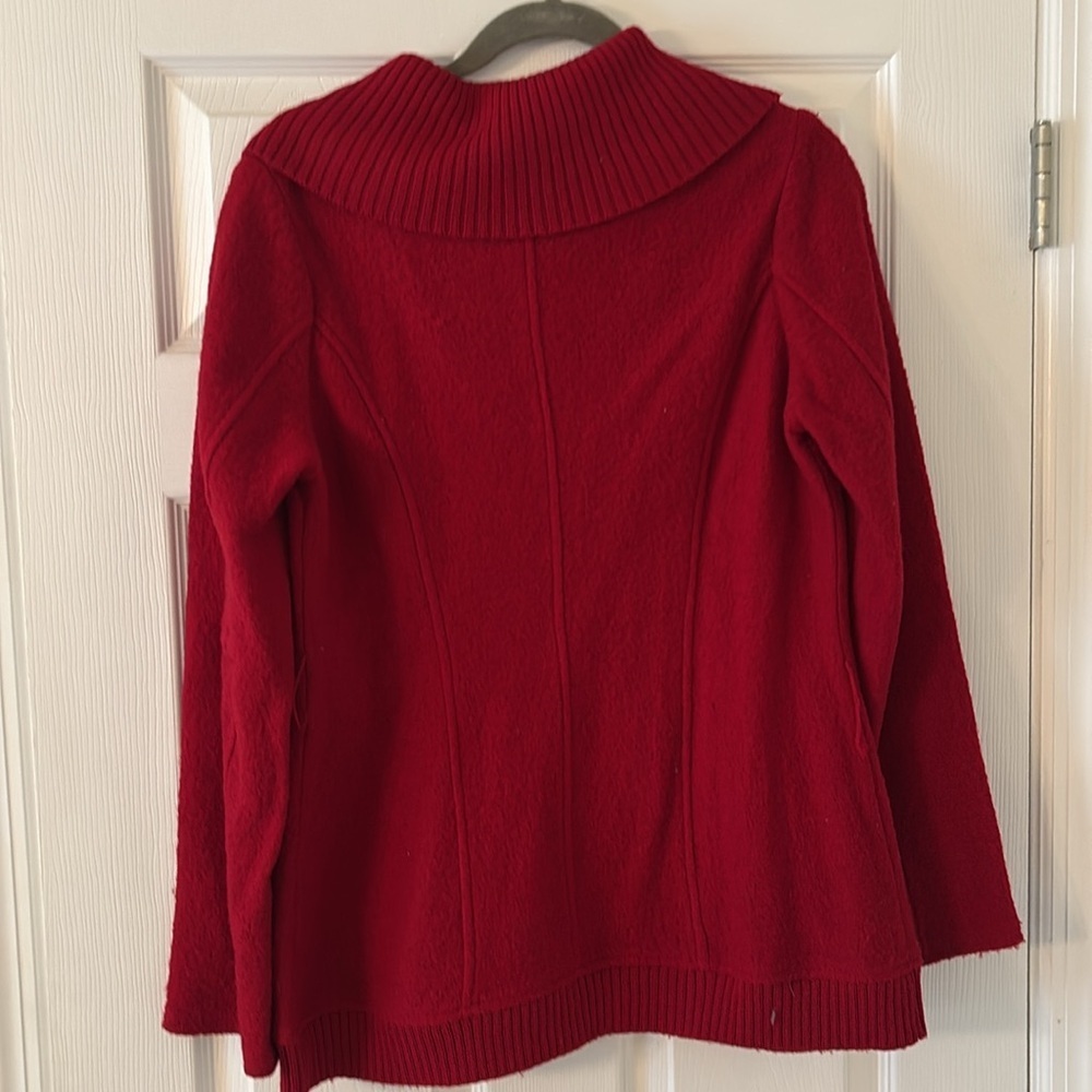 Croft & Barrow Red Women's Cardigan Sweater - Picture 2 of 3